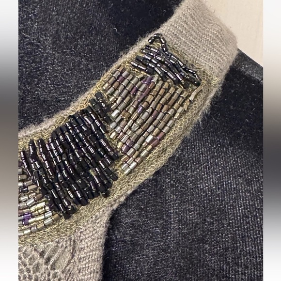 Bebe Crochet Maxi Dress XS Green Long Halter Mermaid Beads Elegant Resort Cruise - Picture 7 of 10